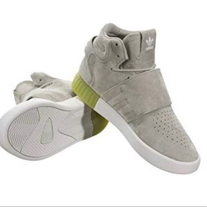 Adidas Tubular Invader Strap  Men sz 5 Gray Suede